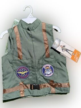 Hide and Eek! Kids FIGHTER PILOT Vest with Badge Patches